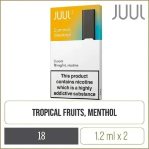 JUUL 2 Summer Menthol Pods India - Tropical Menthol Vape 18mg